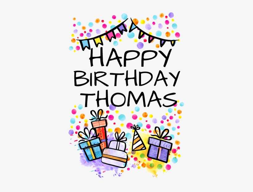 Happy Birthday Name Wall Sticker - Wall Decal, transparent png download