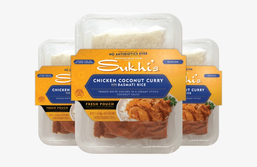 Chicken Coconut Curry - Sukhis Chicken Coconut Curry, With Naan Bread, transparent png download