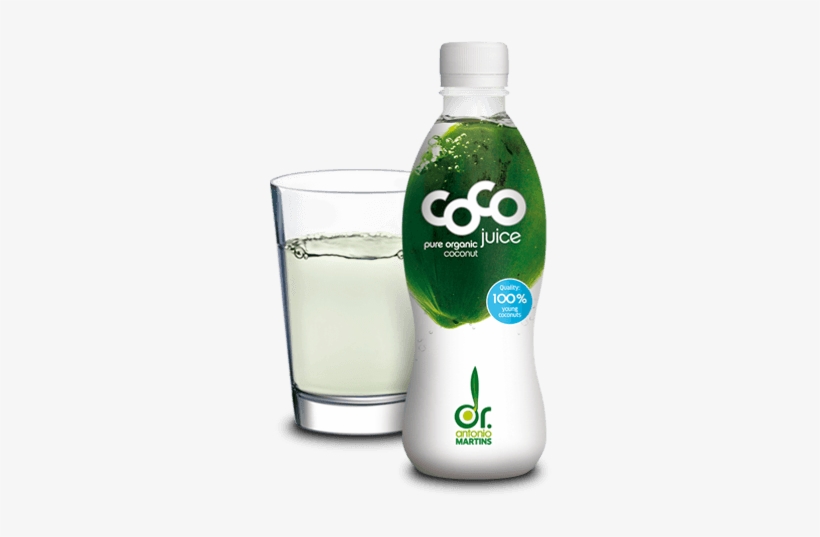 Coconut Water With Glass Pure Kokoswasser Pur Glas - Dr Martins Coco Juice Organic Coco Juice, transparent png download