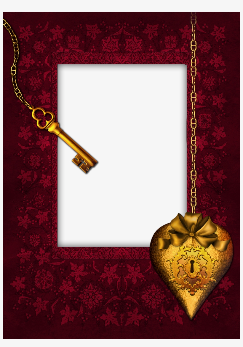 Romantic Love Frames Png Download - Jaguarwomans Schlüssel Zu Meinem Herzen Karte, transparent png download