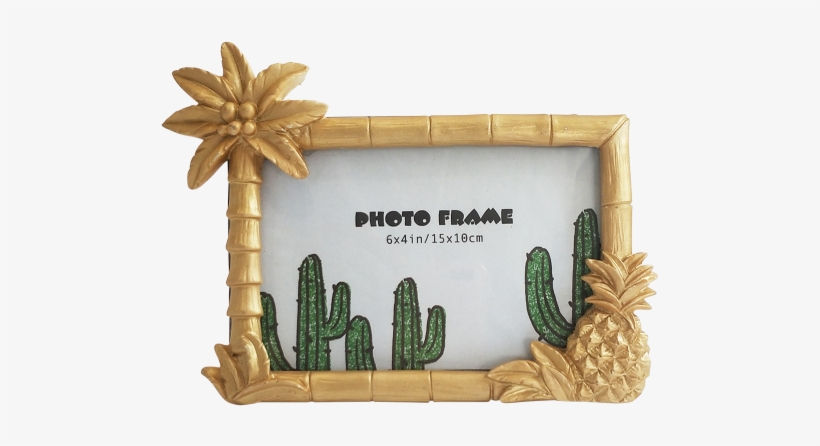 Tropical Gold Frame - Gold Frame 4x6", transparent png download