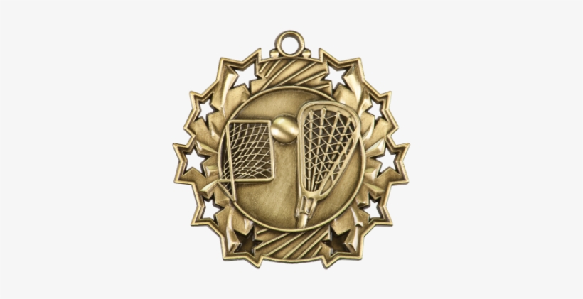 Lacrosse Medal - Stars Rising - 2 1/4" - Gold, Silver, - Volleyball Medal, transparent png download