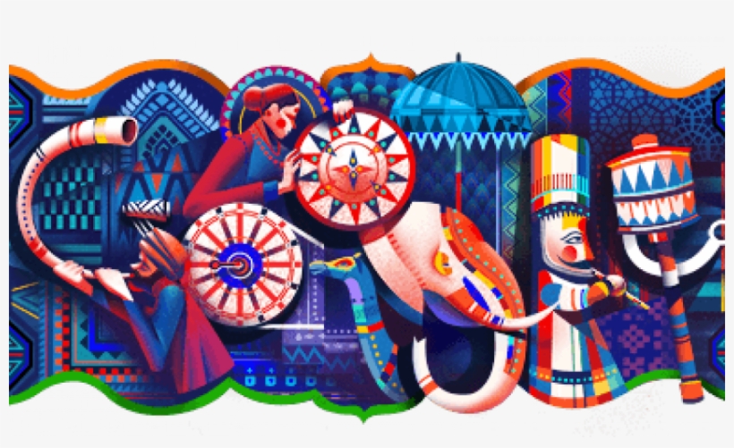 Google On Friday Dedicated Its Doodle To Mark 69th - India Republic Day Google Doodle, transparent png download