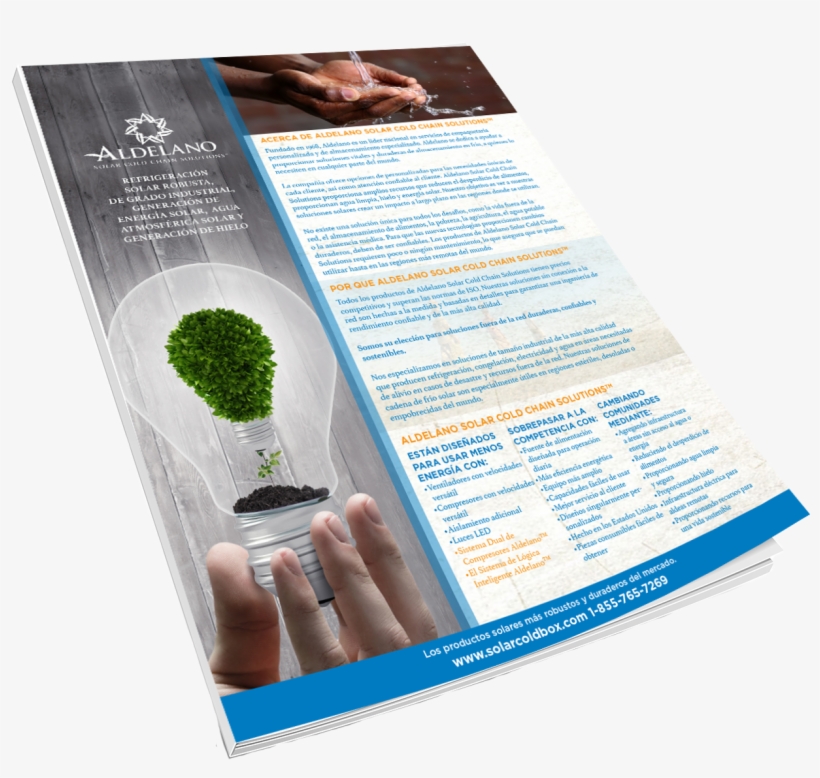 Aldelano Solar Cold Chain Solutions Espanol - Brochure, transparent png download