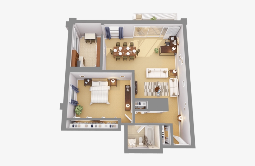 The Woodmont One Bedroom Apartment In Rockville, Md - Woodmont Congressional Tower Apartments, transparent png download