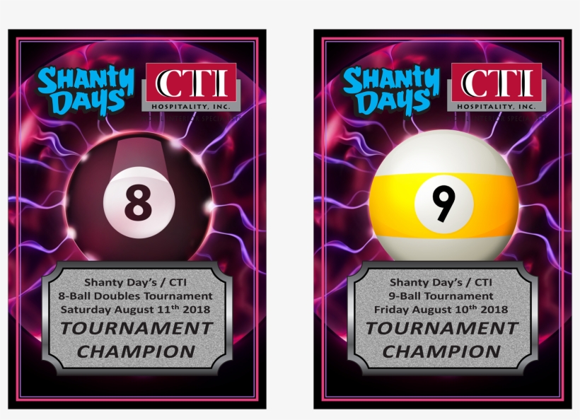 Shanty Days Pool Tournament Plaques - Cue Sports, transparent png download
