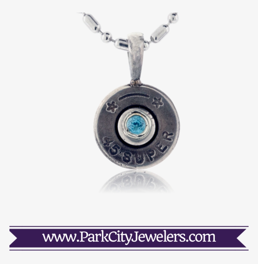 Bullet Casing Blue Topaz Pendant - Elk Ivory And Diamond Ring, transparent png download