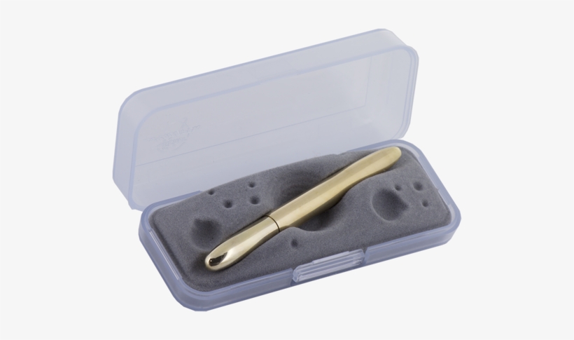 Here Is The Open Raw Brass Fisher Bullet Space Pen, - Fisher Space Pen #400raw, transparent png download