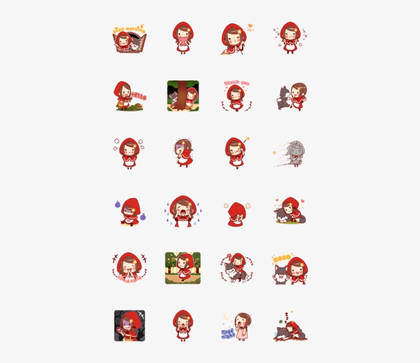 Little Red Riding Hood & Wolf Animated - Family, transparent png download