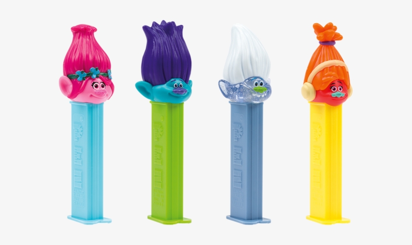 Trolls Dispenser - Pez Trolls, transparent png download