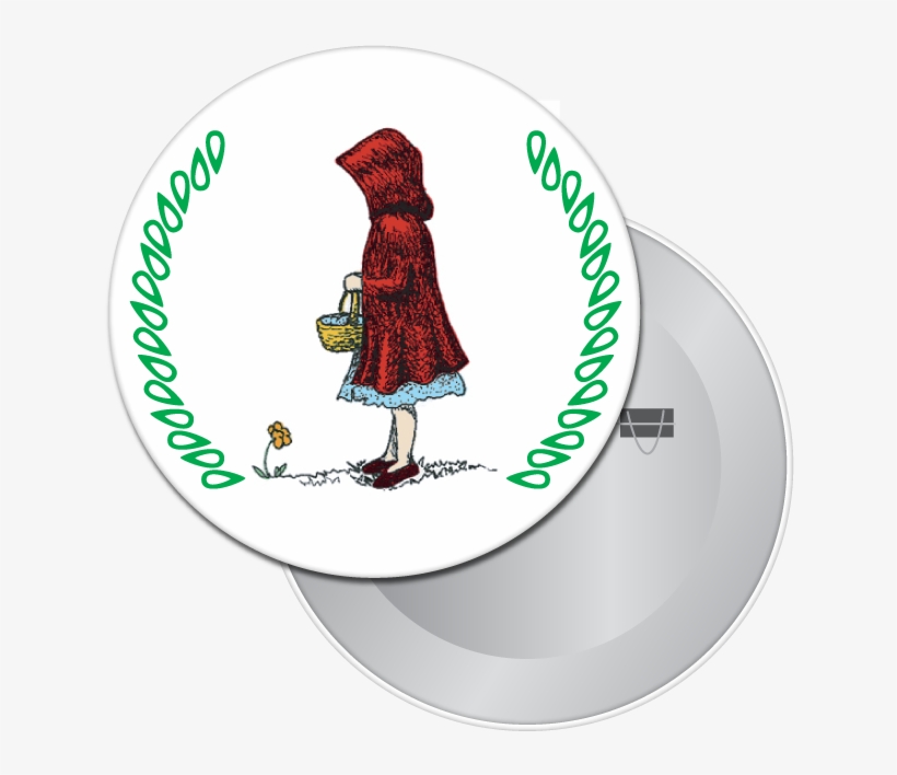Little Red Riding Hood Button / Magnet - Cartoon, transparent png download