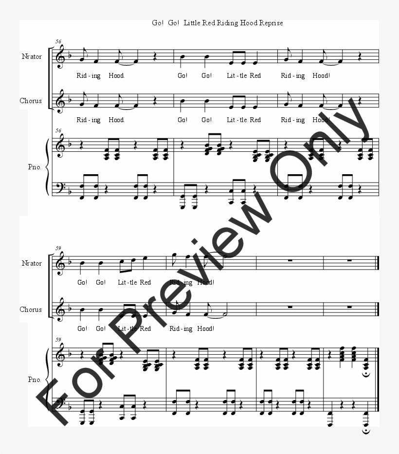 Little Red Riding Hood - Let The Church Say Amen Satb, transparent png download