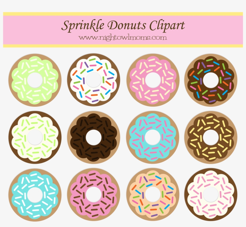 Now Go Eat A Donut - Sprinkle Donut Clip Art, transparent png download