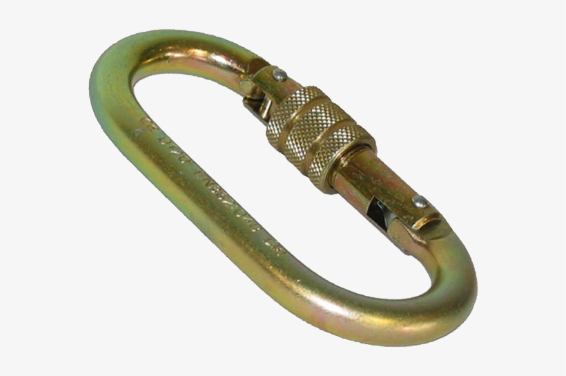 Portable Winch Steel Oval Locking Carabiner, transparent png download
