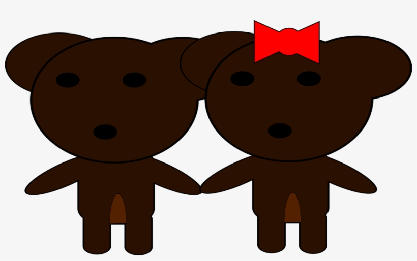 This Free Clipart Png Design Of The Bear Clipart Has - Couple Teddy Bear Kartun Png, transparent png download