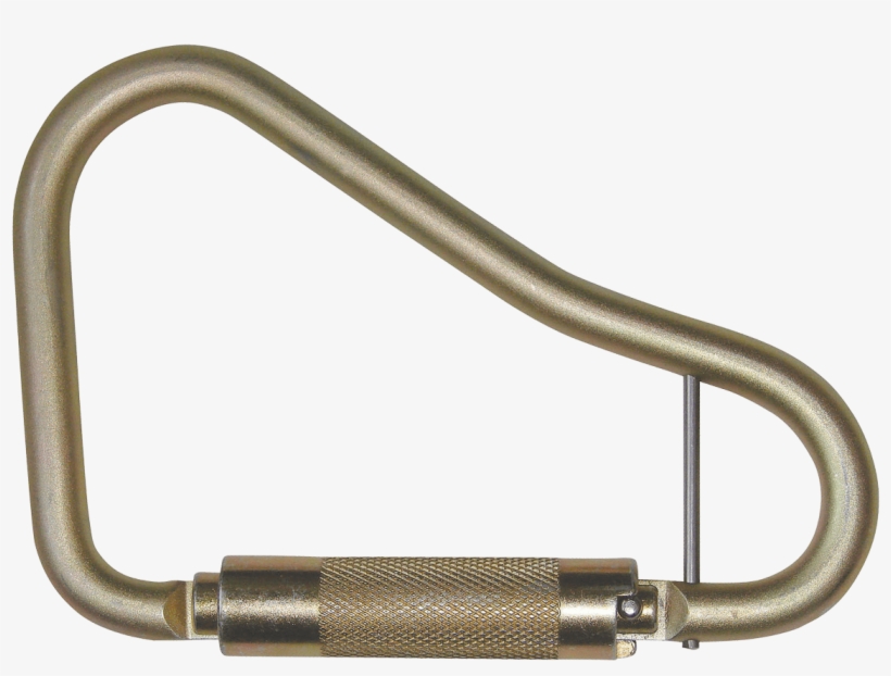 Large Twist Lock Carabiner With - Falltech Large Steel Carabiner, transparent png download