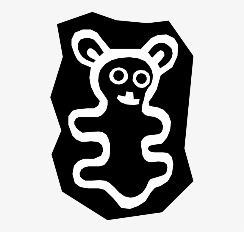 Vector Illustration Of Child's Stuffed Animal Teddy - Illustration, transparent png download