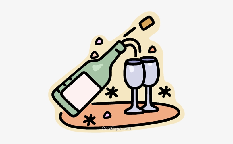 Copas De Champagne Y Las Botellas Libres De Derechos - Clipart Alkoholische Getränke, transparent png download