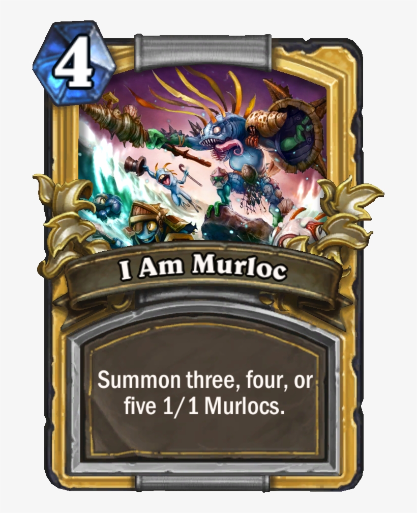Blizzcon I Am Murloc - Hearthstone Developer Cards, transparent png download