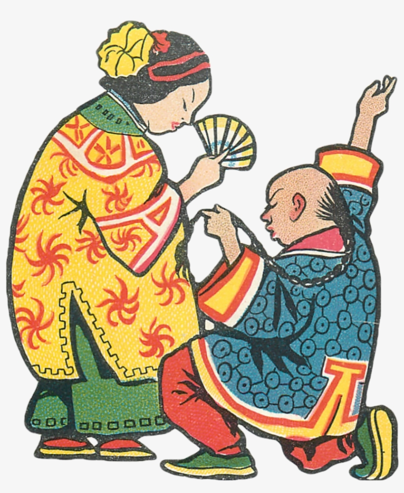 Chinese China Man Woman Retro Vintage Freetoedit - Illustration, transparent png download