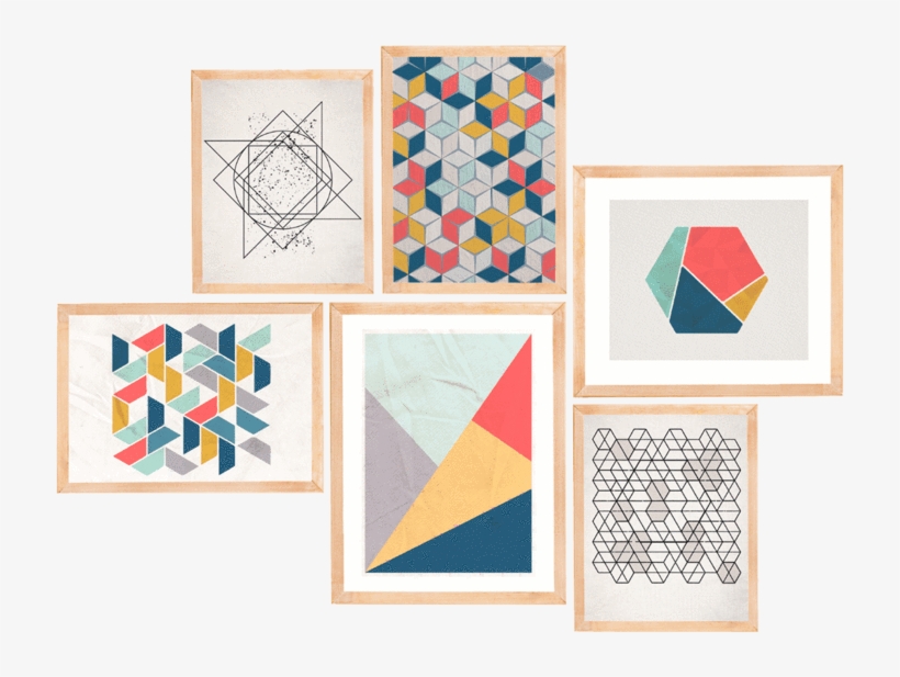 Kuyen Set De 6 Cuadros De Madera Y Vidrio - Glass, transparent png download