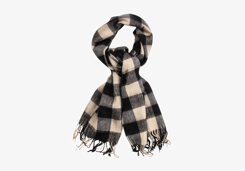 Bufanda A Cuadros Negros Y Blancos - Scarf, transparent png download