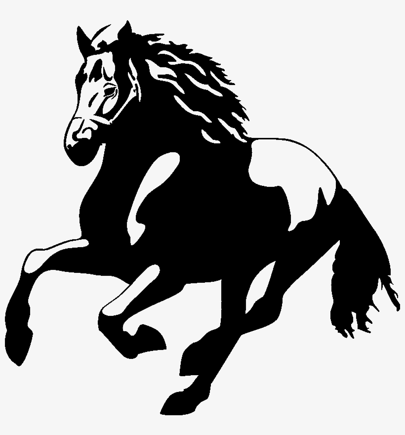 Sticker Cheval Au Galop De Face Ambiance Sticker Si - Ferrari Prancing Horse Logo, transparent png download