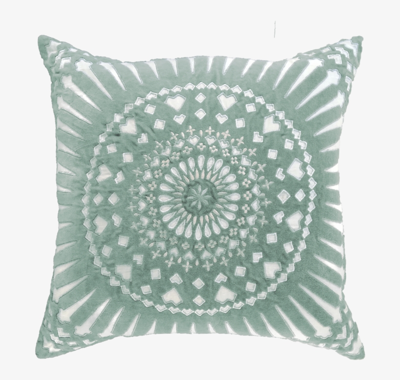 2121mscl - Mayan 22x22 Velvet Pillow - Navy - Bandhini Design, transparent png download