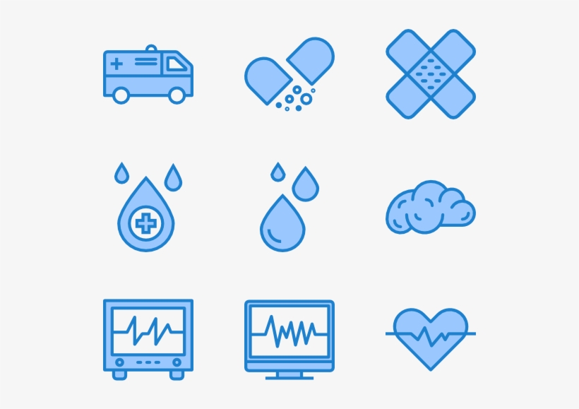 Health Care 36 Icons - Illustration, transparent png download