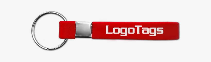 Logotags Red Silicone Bracelet Keychain No Background - Keychain Logo, transparent png download