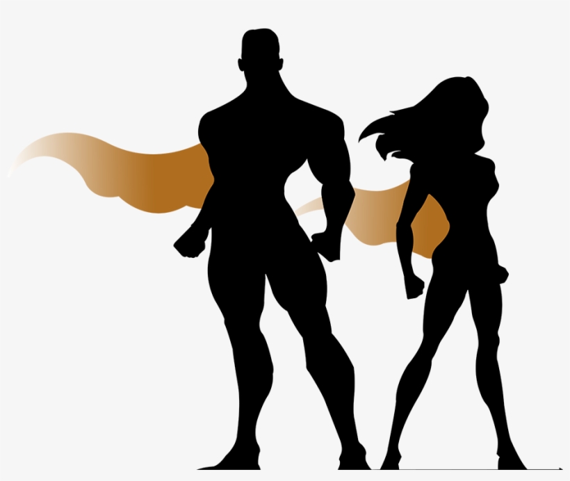 Multi-sport Fitness Expo & Ifbb Pro Competition - Silhouette Of Superhero Girl, transparent png download
