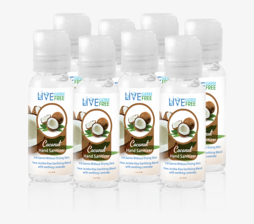 Live Germ Free 1 Oz Coconut - Live Germ Free Antibacterial Hand Sanitizer Gel Ut, transparent png download