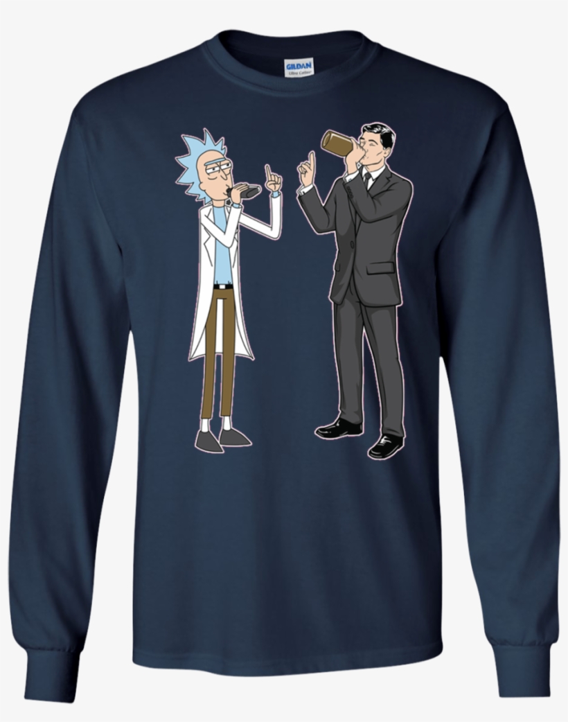 Rick And Archer Drink Wine Shirt, Hoodie, Tank - T-shirt, transparent png download