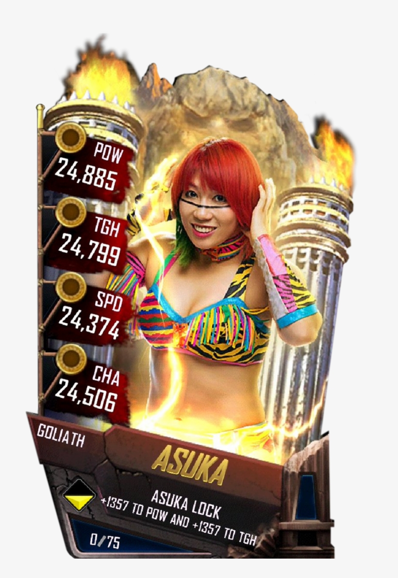 Asuka S4 20 Goliath - Wwe Supercard Goliath Cards, transparent png download