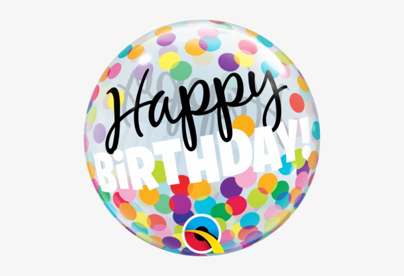Air Bubbles Happy Bday Colorful Dots - Qualatex, transparent png download