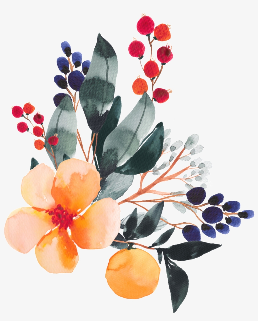 Pintado A Mano De Color Plantas Empalmar La Acuarela - Watercolor Painting, transparent png download