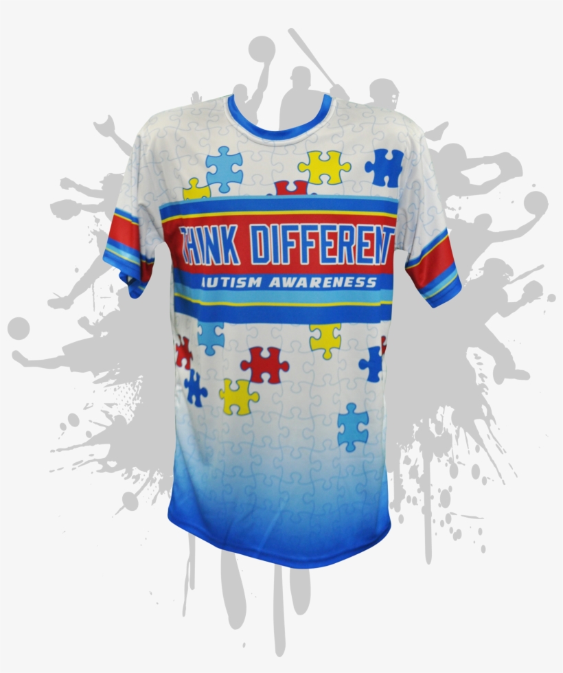 Think Different Autism Awareness Mens Full Dye Jersey - 1000 Baseball Glove, transparent png download
