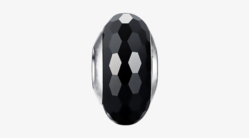 Black Crystal Murano Glass Bead - Bead, transparent png download