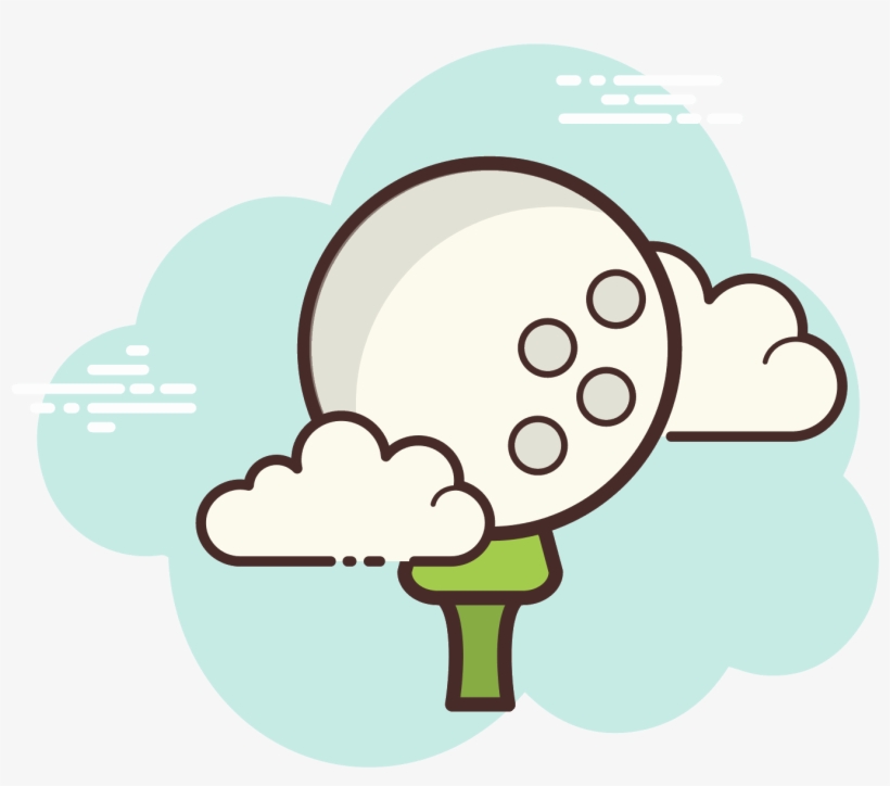 This Is A Golf Ball Resting On A Golf Tee - Icon, transparent png download