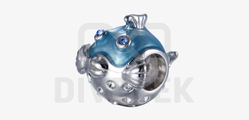 7seas Puffer Fish Bead - Silver, transparent png download