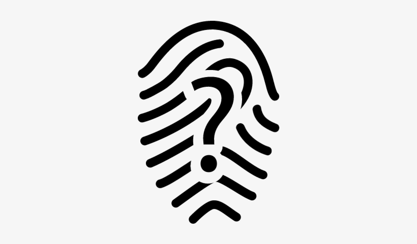 Fingerprint With Question Mark Vector - Fingerprint Logo Png, transparent png download