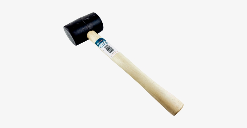 Rubber Mallet With Wood Handle - Hammer, transparent png download