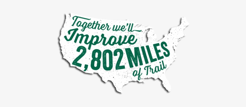 2802 Miles Graphic Shadow - National Trails Day 2018, transparent png download