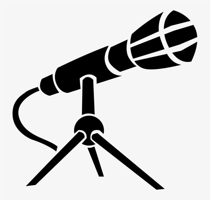 Vector Illustration Of Acoustic To Electric Transducer - Microphone, transparent png download