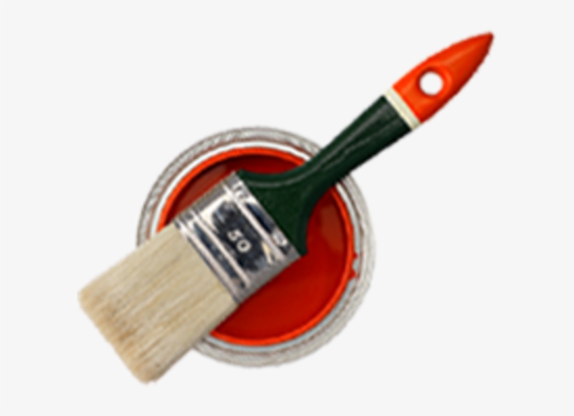 Paint Brush And Paint Tin, transparent png download