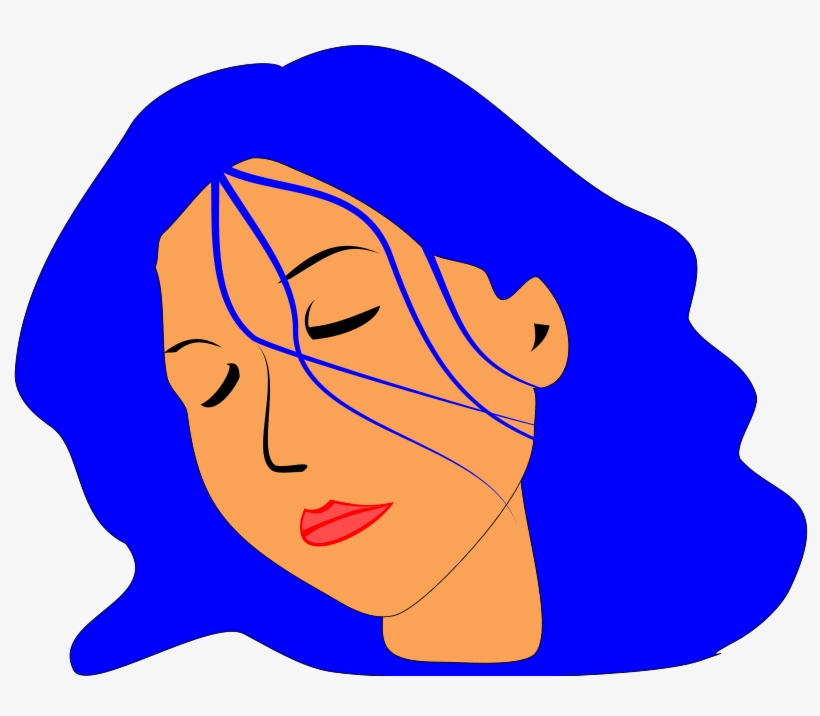 Native American Girl Clip Art Download - Blue Hair Clip Art, transparent png download