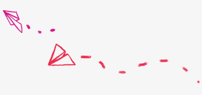 Purple Paper Airplanes Doodled In Crayon - Paper, transparent png download