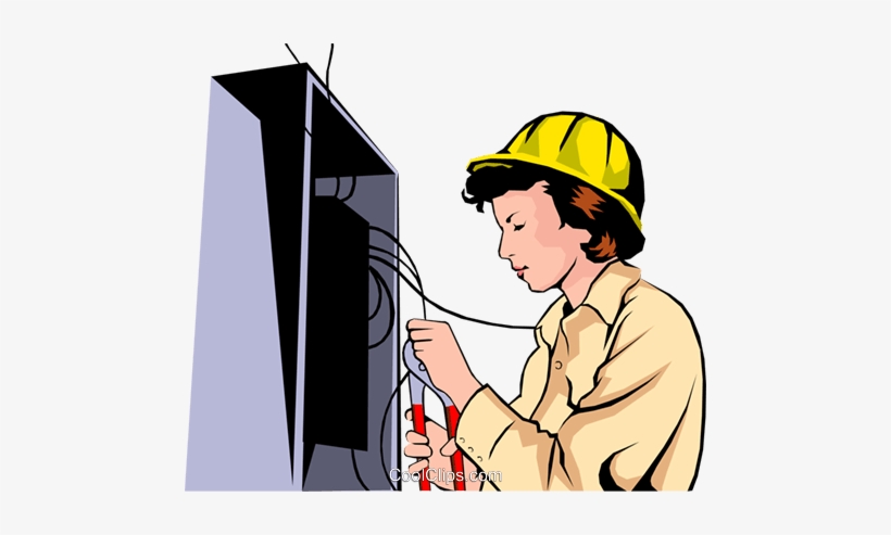 Woman Electrician - Woman Electrician Clipart, transparent png download
