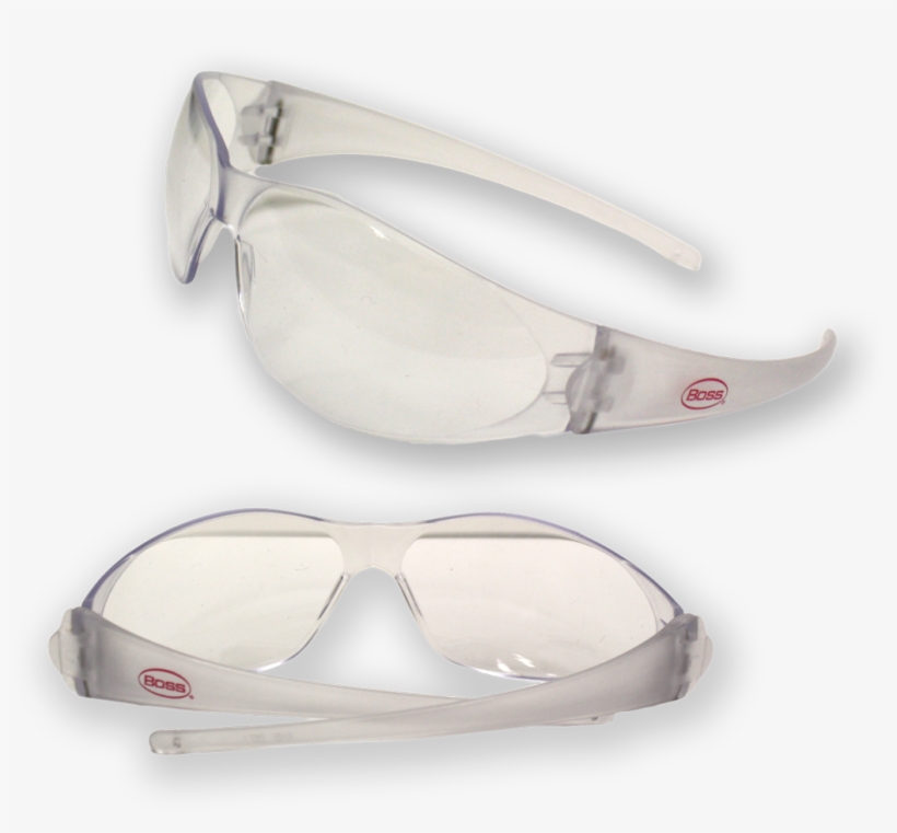 Boss® Lightweight Wrap Around Safety Glasses Clear - Boss Lightweight Wrap Around Safety Glasses With Clear, transparent png download