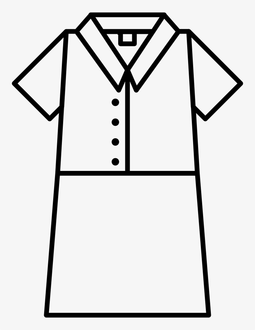 Skirt And Shirt Outline Comments - Shirt And Skirt Outline, transparent png download